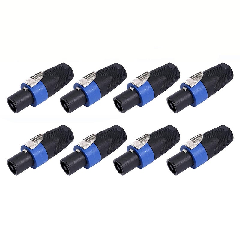 Yuyaokk 8 Pack Upgraded Speakon Cable Adapter Connectors, 4 Pole Audio Speaker Plug Twist Lock Compatiable with Speakon NL4FC, NL4FX, NLT4X, NL2FC - Image 1