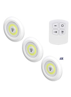 LED COB Night Light Set – 3 Pcs Battery Powered Wireless LED Disc Lamp with Remote Control, Dimmable, Adjustable Brightness, Wireless Night Lights for Bedroom, Hallway, Closet, and More - pzsku/ZB5A6B4F955125CA95E31Z/45/_/1737889217/46de434b-f335-44fa-be02-d16227219c33