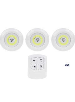 LED COB Night Light Set – 3 Pcs Battery Powered Wireless LED Disc Lamp with Remote Control, Dimmable, Adjustable Brightness, Wireless Night Lights for Bedroom, Hallway, Closet, and More - pzsku/ZB5A6B4F955125CA95E31Z/45/_/1737889218/efaf2986-297a-4e21-95cc-966ac9d5adba