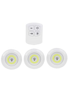 LED COB Night Light Set – 3 Pcs Battery Powered Wireless LED Disc Lamp with Remote Control, Dimmable, Adjustable Brightness, Wireless Night Lights for Bedroom, Hallway, Closet, and More - pzsku/ZB5A6B4F955125CA95E31Z/45/_/1737889220/2b5c0238-c09e-432d-a729-1ce7857a26dd