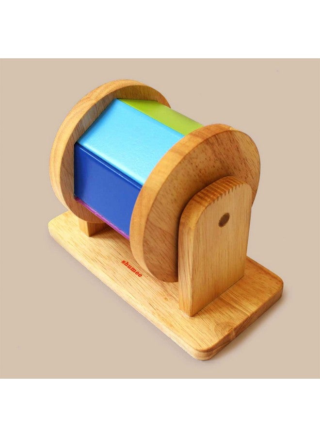 Shumee Wooden Montessori Rainbow Spinner Toy (6 Months+) | Multicolor | Learning Tool | Non Toxic Colors | Organic & Safe - Image 4