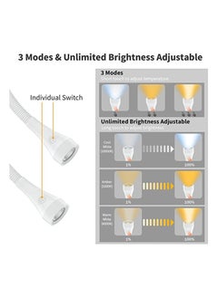 Excefore Neck Reading Light 2000mAh Book Light for Reading in Bed 3 Colors Adjustable Brightness Up to 60 Hrs for Reading Knitting Camping USB Charging Book Light Outdoor Night Running Neck Light  - Image 2