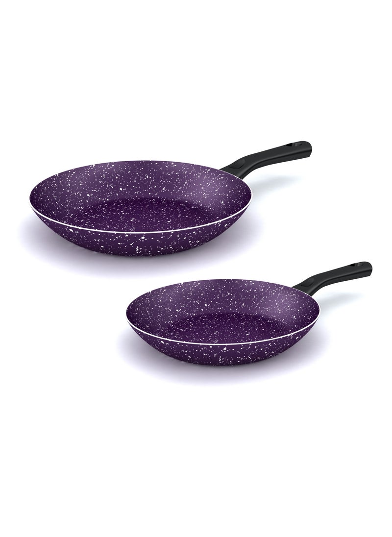 LAZORD Granite Pan Set - 2 Piece - Size 22, 26 - purple  - Image 1