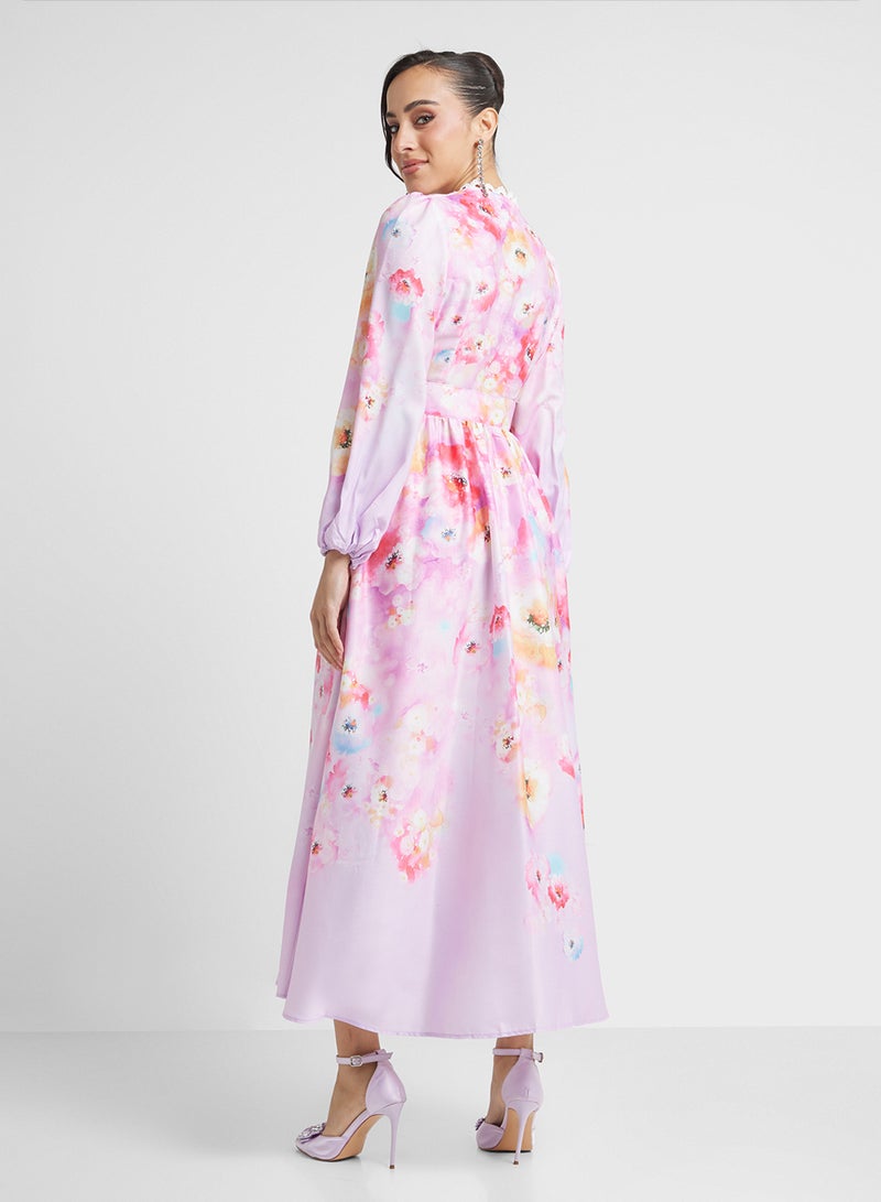 Floral Print Midi Dress
