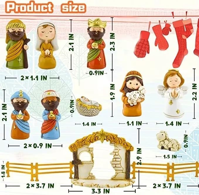 klarako 2023 Christmas Advent Calendar Countdown, Nativity Scene Advent Calendar Set, The Calendar of The Birth of Christ, Christian Religious Advent Calendar Gifts Toy - Image 3