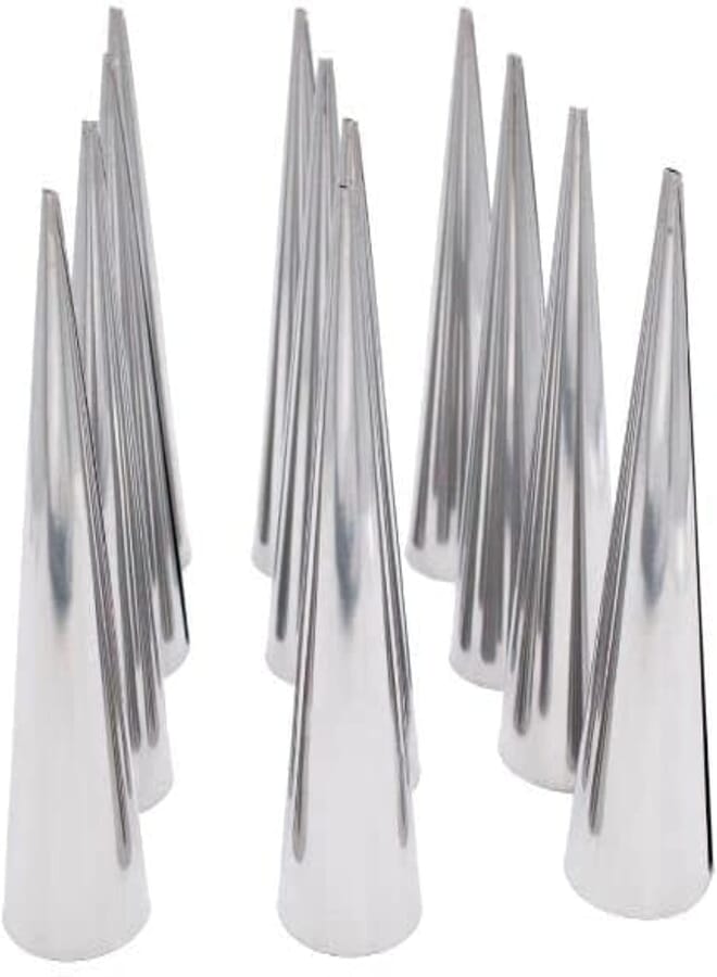 12Pcs Large Size Stainless Steel Pastry Cream Horn Moulds Conical Tube Cone Pastry Roll Horn Mould Baking Mold Tool_ with two years guarantee of satisfaction and quality