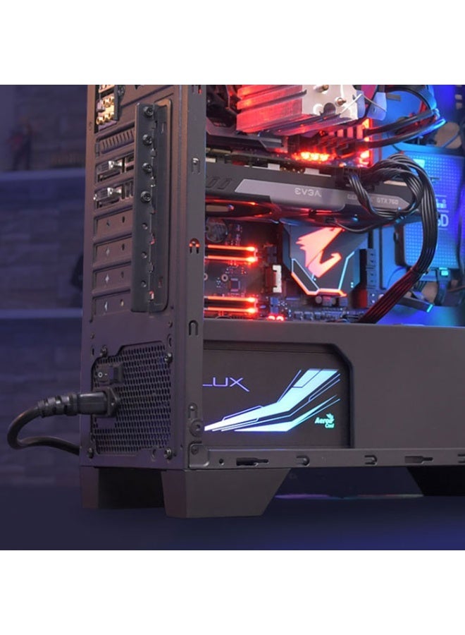 AeroCool LUX RGB 750W Power Supply 230V APFC UK Box | ATX PSU with 80+ Efficiency, Smart RGB Lighting, Silent 12cm Fan, Reliable Gaming Power Supply for Desktop PC, Stable Output for High-Performance Systems - Image 5