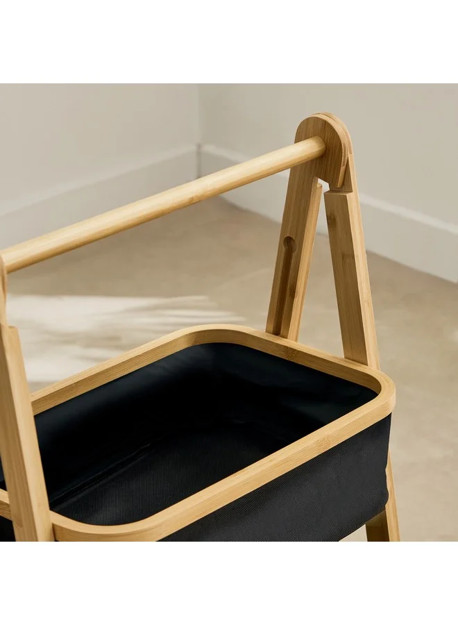 Home Box  Oxford 2-Tier Storage Basket with Bamboo 43 x 70 x 34 cm  | Best Price UAE
