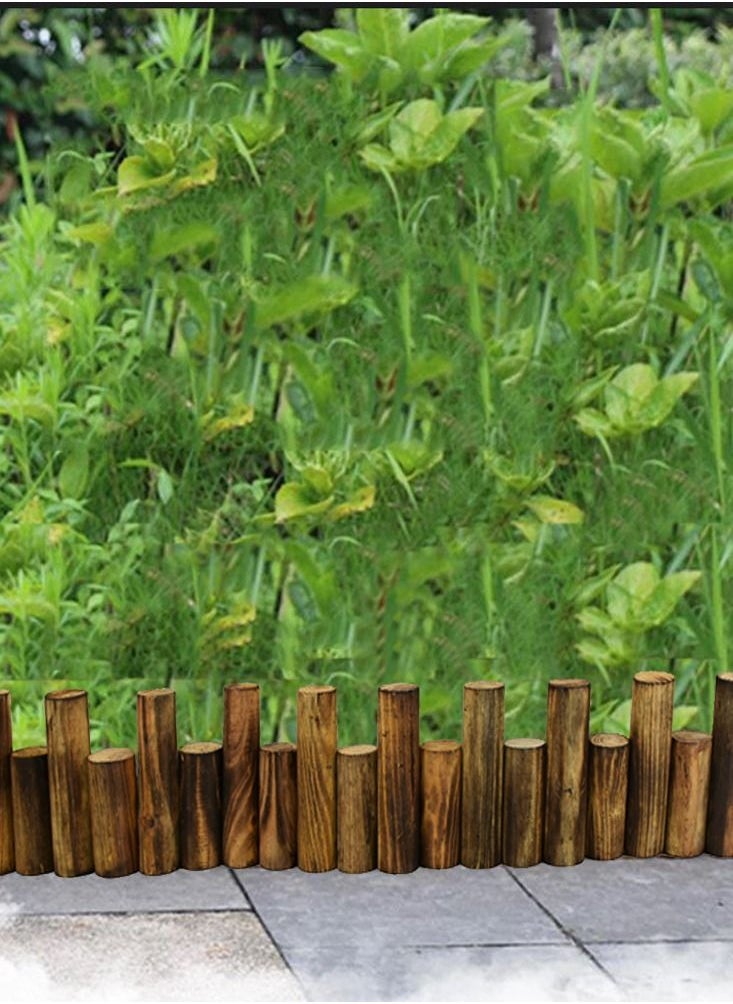DRAMA HOME Wood Fence for Garden Decoration Brown 85X10X15cm  - Image 1