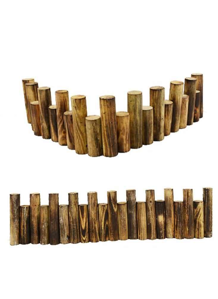 DRAMA HOME Wood Fence for Garden Decoration Brown 85X10X15cm  - Image 4