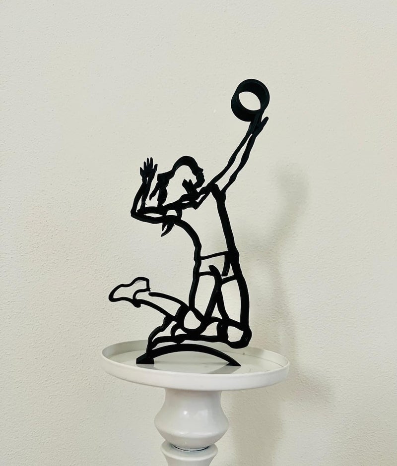 EROTNGO Minimalist Volleyball Player Figure Beach Volleyball Home Decor Gift Christmas - Image 1