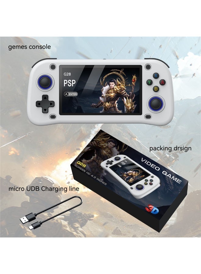 G28 64G Handheld Game Console 4.3 Inch HD IPS Screen Retro  Game Device - Black - Image 2