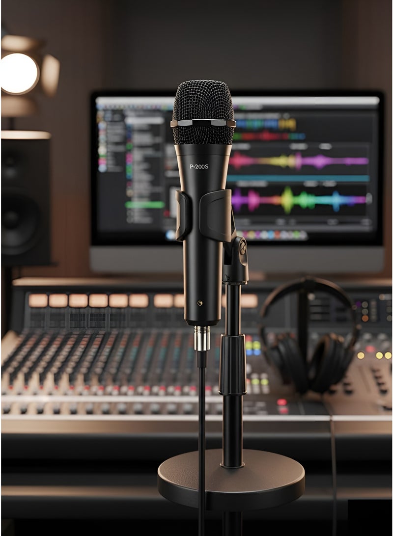 P-200S Professional Hi-Fidelity Unidirectional Dynamic Microphone for High-Definition Audio and Music Recording – Black - Image 3