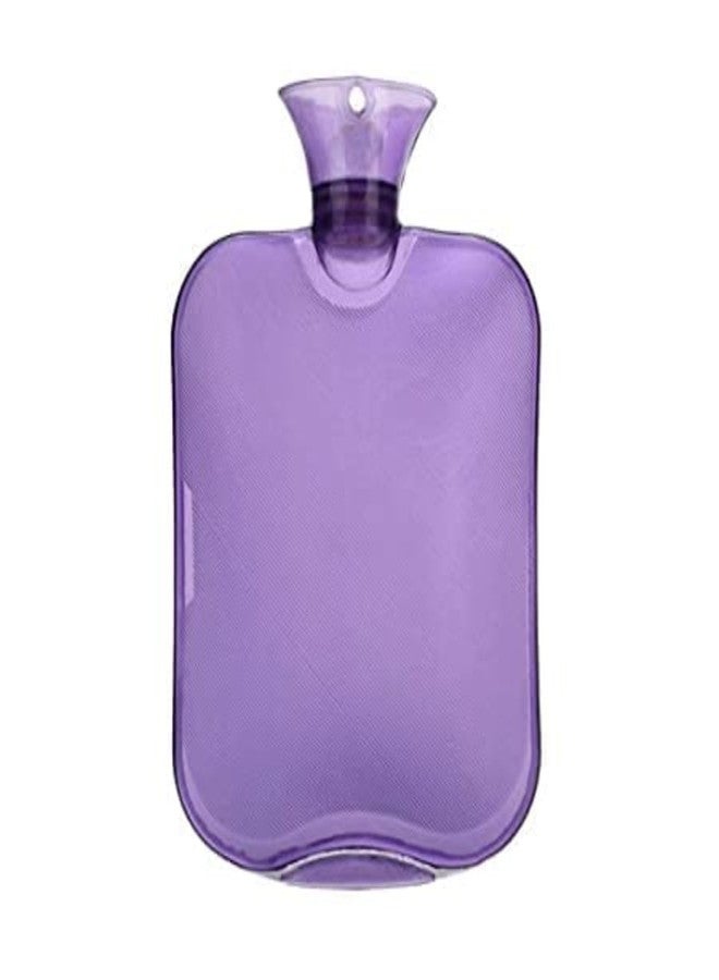 ZELKEY 1 PCS PVC Hot Water Bag for Pain Relief Transparent (purple)(2000 ML, 1) - Image 1