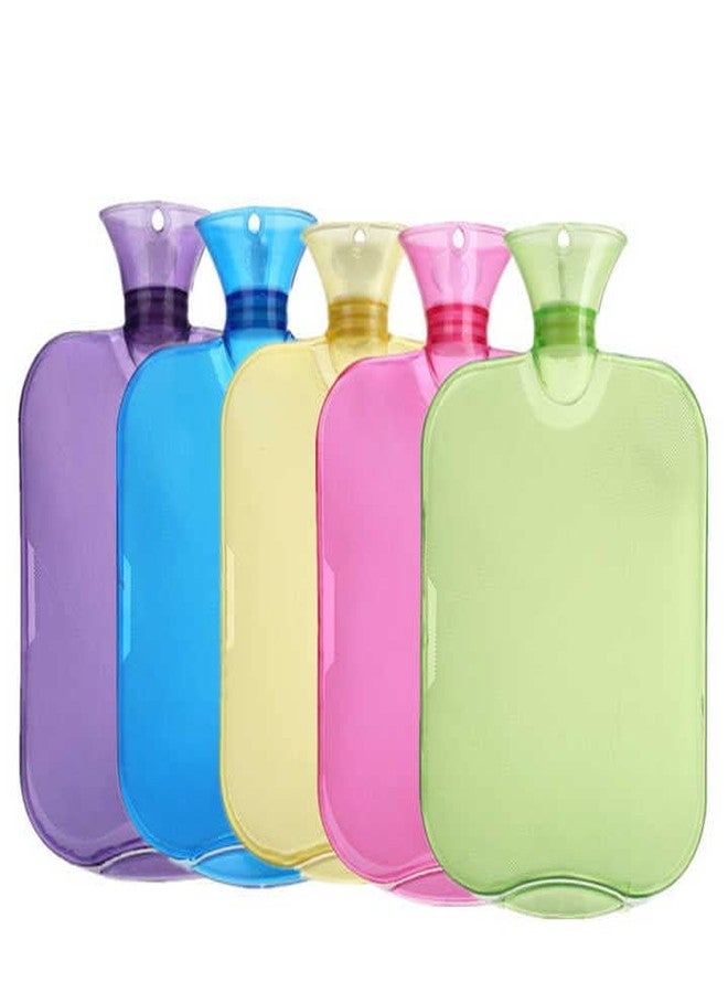 ZELKEY 1 PCS PVC Hot Water Bag for Pain Relief Transparent (purple)(2000 ML, 1) - Image 2