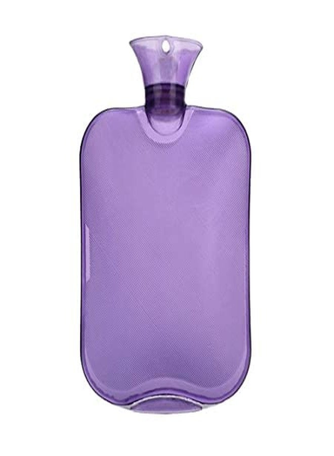 ZELKEY 1 PCS PVC Hot Water Bag for Pain Relief Transparent (purple)(2000 ML, 1) - Image 4