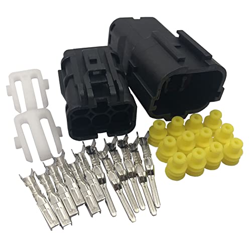 FainWan 6 Pin Way Waterproof 1.8mm Wire Connector Socket Car Sealed Electrical Comaptible with Motorcycle, Scooter, Truck,ATV, UTV, Golf cart, Trike, Caravan, Marine - Image 2