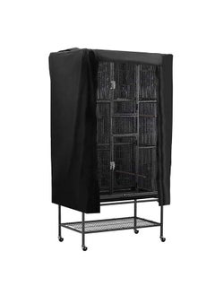 POPETPOP POPETPOP Universal Bird Parrot Cage Cover Washable Good Night Birdcage Cover (Black)  - Image 1