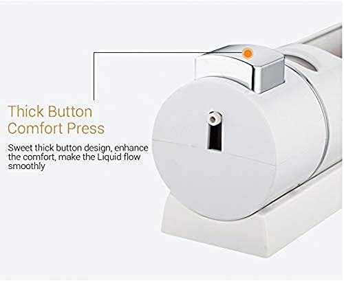 SELLZY 400ml Rust Proof Eco-Friendly ABS Plastic Wall Mounted Liquid Dispenser for Bathroom/Kitchen | Shampoo Conditioner Handwash Lotion Gel Liquid Soap Dispenser (White) | (Pack of 1) - Image 2