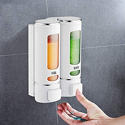 SELLZY 400ml Rust Proof Eco-Friendly ABS Plastic Wall Mounted Liquid Dispenser for Bathroom/Kitchen | Shampoo Conditioner Handwash Lotion Gel Liquid Soap Dispenser (White) | (Pack of 1) - Image 5