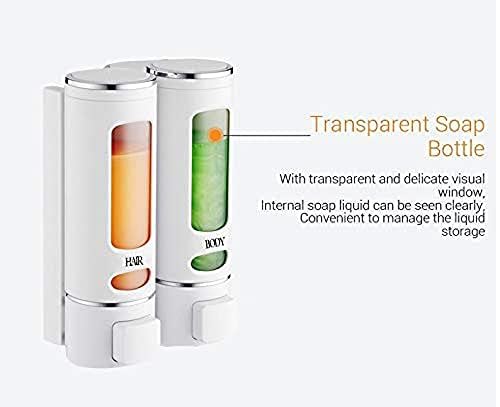 SELLZY 400ml Rust Proof Eco-Friendly ABS Plastic Wall Mounted Liquid Dispenser for Bathroom/Kitchen | Shampoo Conditioner Handwash Lotion Gel Liquid Soap Dispenser (White) | (Pack of 1) - Image 4
