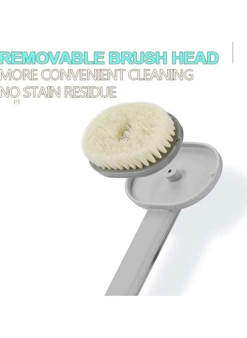 Long Handle Bath Brush with Soap Dispenser, Back Scrubber and Body Massager Brush, Soft Bristles for Deep Cleaning, Exfoliation and Hard to Reach Areas (1 Piece) (Green)  - Image 5