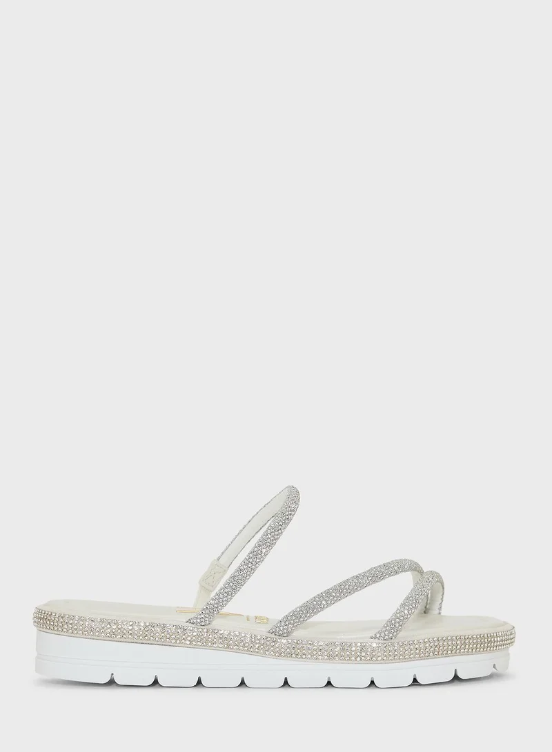 VIZZANO Leah Multi Strap Low Heel Wedge Sandals