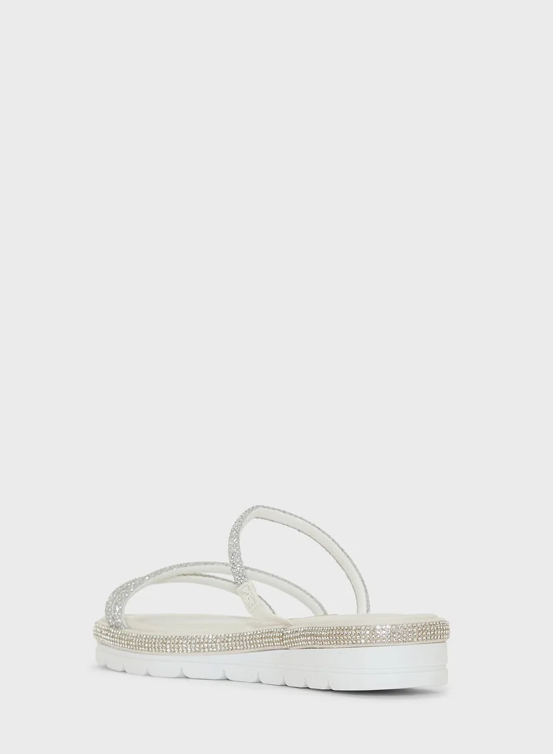 VIZZANO Leah Multi Strap Low Heel Wedge Sandals