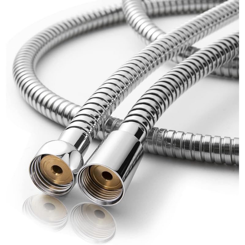 Cloudtail Cloudtail Shower TubeReplacement PipeHoseFlexibleStrechableLightweightIdeal For KitchenBathroomHealth FaucetHand ShowerJet SprayMaterialStainless SteelColor SilverSize 1 MtrSet Of 1  - Image 2