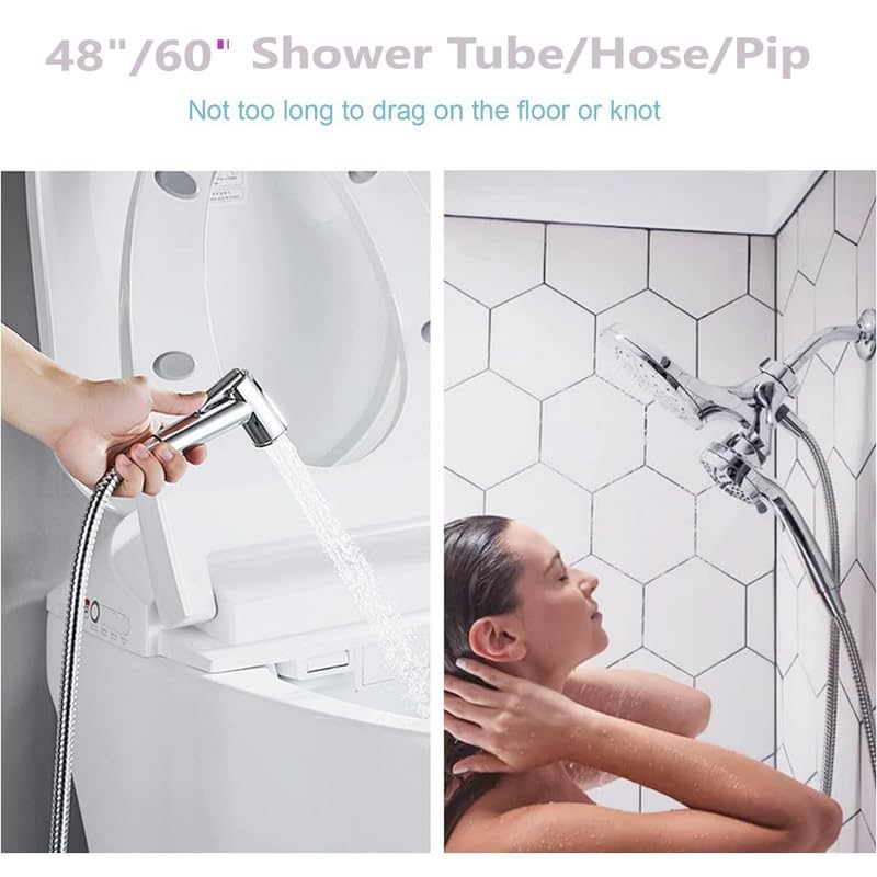 Cloudtail Cloudtail Shower TubeReplacement PipeHoseFlexibleStrechableLightweightIdeal For KitchenBathroomHealth FaucetHand ShowerJet SprayMaterialStainless SteelColor SilverSize 1 MtrSet Of 1  - Image 5