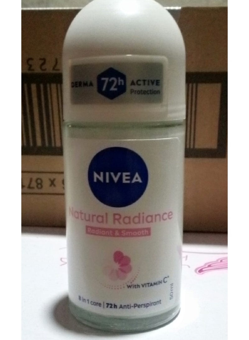 Nivea Natural Radiance Radiant & Smooth With Vitamin C Roll On 50ml - Image 1