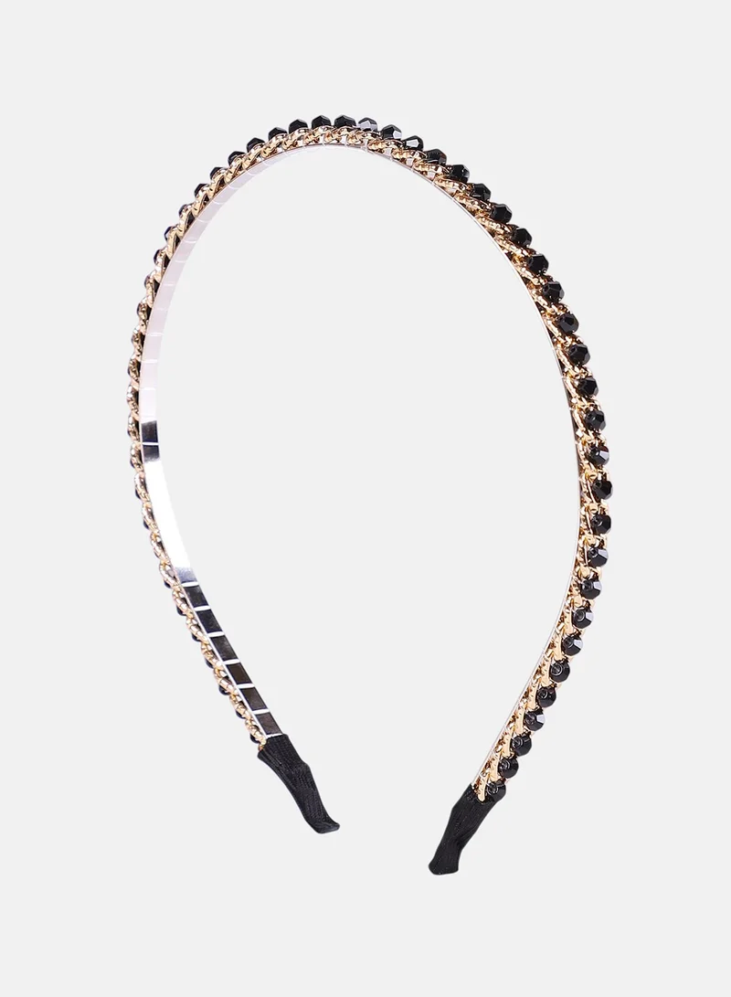 SOHI The Beaded-Chain Hairband
