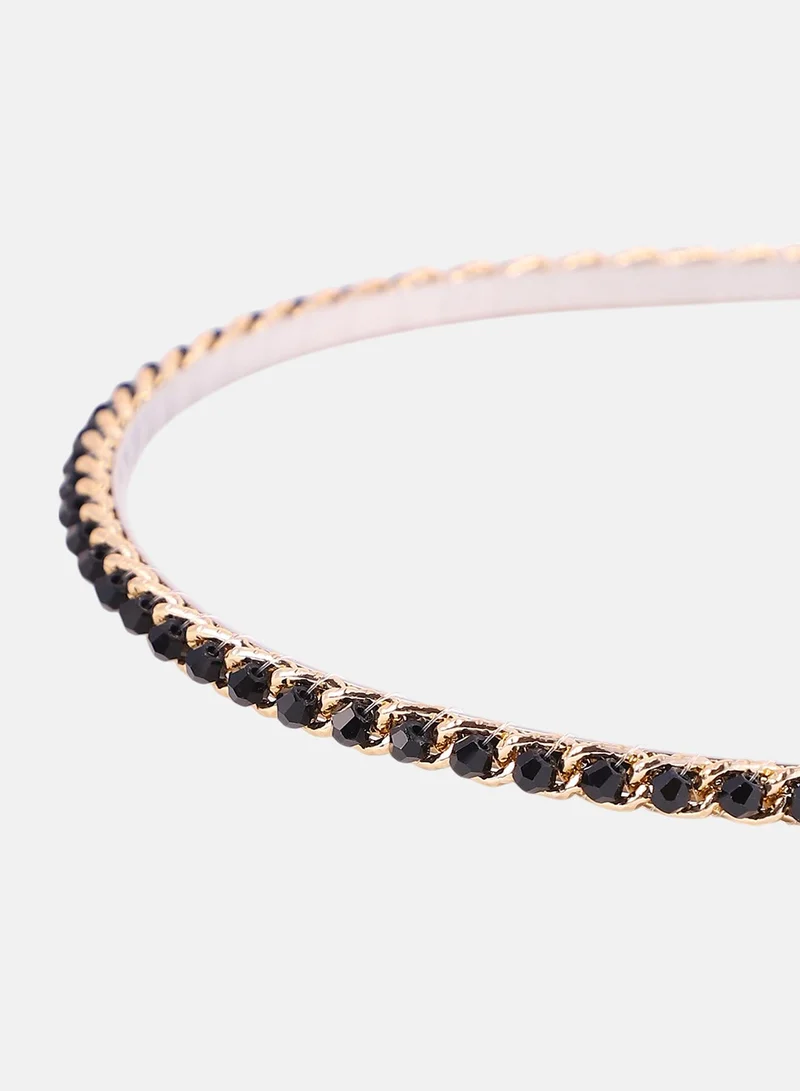SOHI The Beaded-Chain Hairband