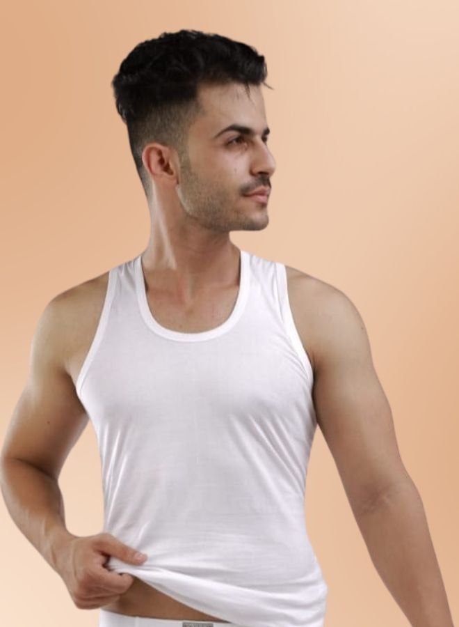 BRIDA Brando Men's Cotton Sleeveless Vest – Slim Fit, Breathable & Easy-Tuck | Multipack  5   Combo - Majestic  - Image 3