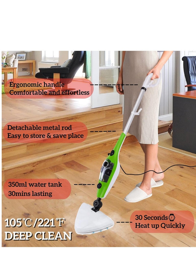Sharpdo - Electric Steam Mop 10 in 1 Handheld Steam Cleaner for Hardwood and Floor , Electric Steamer Mop,  Carpet Cleaner - Convenient Detachable - Image 1