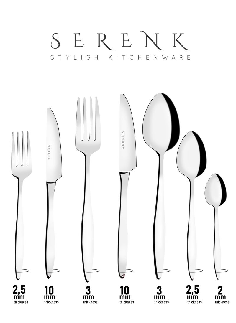 Serenk Milan 18-Piece Premium 18/10 Stainless Steel Cutlery Set - Polished Finish, Durable Flatware for Elegant Dining - pzsku/ZB5A796821F2E46B576B0Z/45/_/1739969193/c538f02c-c2a6-4b0c-a1c1-270bd56bdff8