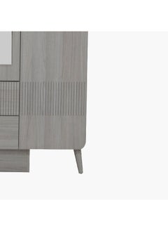 Home Box Elmwood 4-Door Wardrobe with 2 Drawers and Mirror 55 x 201 x 160 cm  - Image 4