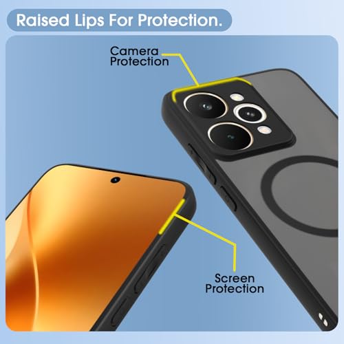 Pikkme Back Cover for Realme 15 Pro 5G Compatible with Mag-Safe Smoke Back | Shockproof Design | Hard Transparent Back Case (Black Smoke Mag-Safe) - Image 4