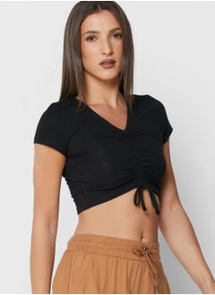 Front Ruched Detail Crop Top - pzsku/ZB5A7A672E57CC8D01ED9Z/45/_/1698259181/6753d26d-1eac-4ce8-8125-3c484bb6e16e