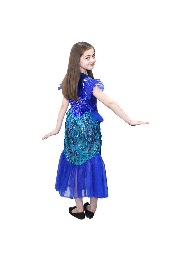 Kaku Fancy Dresses Kaku Fancy Dresses Fairy Tales Mermaid Gown - Blue, 7-8 Years, For Girls - Image 4
