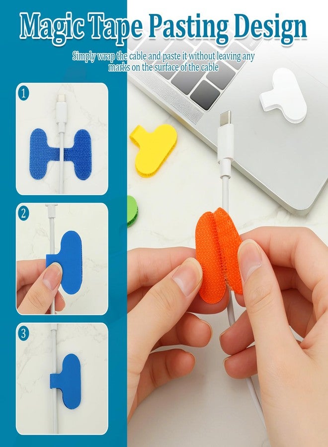 OKYMOTOR 32 Pcs Smudge-Proof Cable Labels, Cord Labels for Electronics, Hook and Loop Wire Tags, Reusable Ethernet Computer Cable Management Identifiers for Universal Cords, Assorted Colors - Image 5