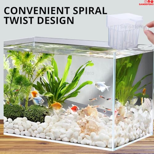SANSEFERO Water Plant Holder Pot Cup for Aquarium Fish Tank Decoration and Aquascape Aquaponic Plant Growing Landscape Plants Cup Decoration Hanging Type (Pack of 2) - Image 4