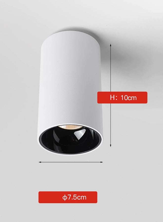 2 pack 12 Watts White Body Cylindrical Surface Mounted Spot Light Down Light 3000K Warm White,4000K Natural White,6000K Cold White  - Image 2
