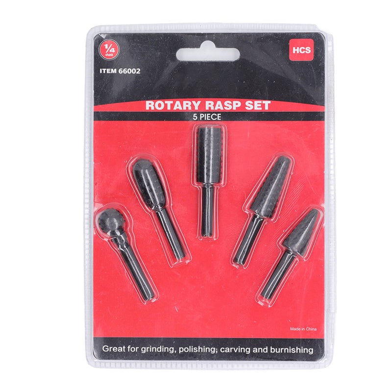 5Pcs Burr Set 1/4 Inch Shank Die Grinder Bits for Wood Grinding Engraving Porting - Image 1