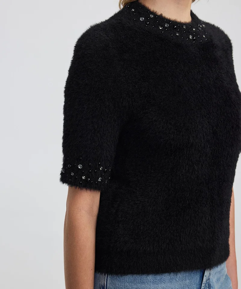 Ipekyol  Embellished Soft Knit Top for Women | Best Price UAE