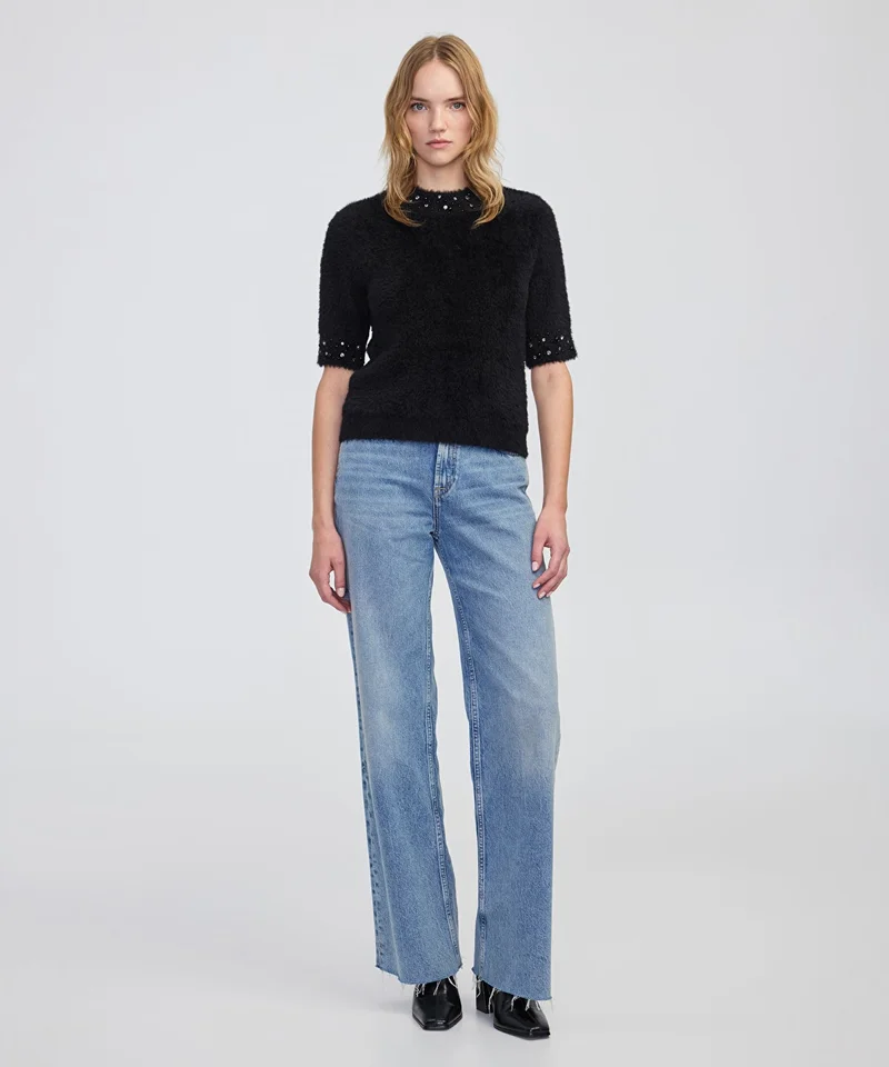 Ipekyol  Embellished Soft Knit Top for Women | Best Price UAE