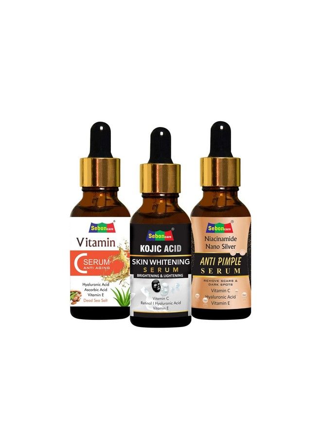 SebonCare Vitamin C Serum For Face Whitening Vitamin C Serum And Anti Pimple Serum Combo For Wrinkle Control Acne Control Face Whitening - Image 2