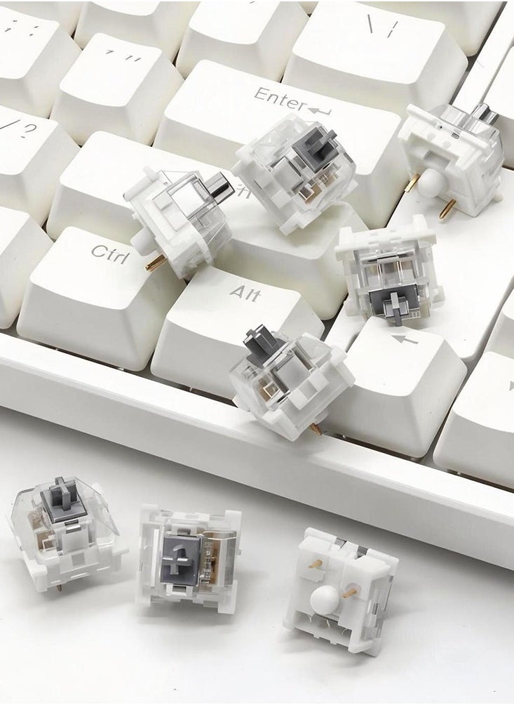 Beauenty - 3Pin Linear Keyboard Switches 110Pcs Outemu Switch Mechanical Keyboards Silver Gaming Switch for Keyboard - Image 1