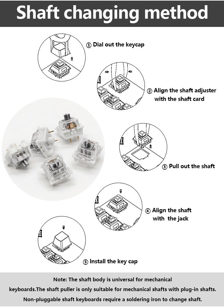 Beauenty - 3Pin Linear Keyboard Switches 110Pcs Outemu Switch Mechanical Keyboards Silver Gaming Switch for Keyboard - Image 1