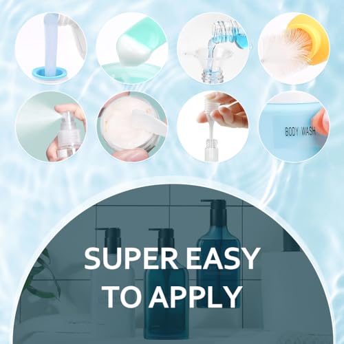 MAYCREATE® Silicone Travel Bottles Set of 16pcs, Refiil Travel Bottle Kit for Toiletries, Leak Proof Soft Squeeze Toiletry Bottle Containers for Shampoo Lotion Body Wash - Image 3